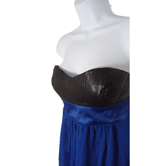 Walter By Walter Baker Sleeveless Short Sequence Formal‎ Dress Size Small Blue - Picture 3 of 7